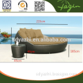 Beach PE Rattan Sunbed outdoor furniture made in China with comfortable cushion